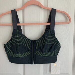 Fabletics Women's Ines Low Impact Sports Bra, Green/Grey, size S NWT